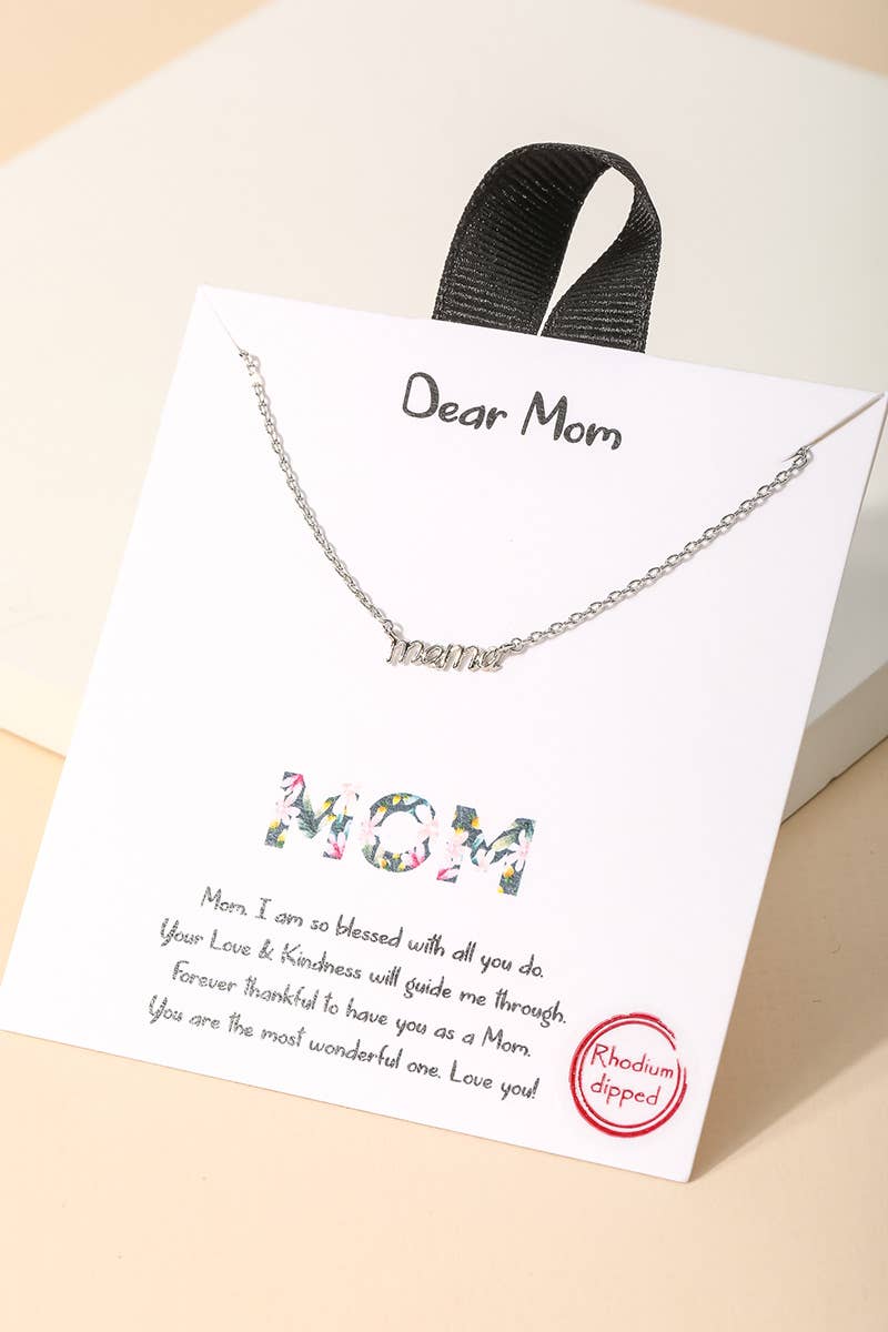 Dainty Mama Pendant Necklace