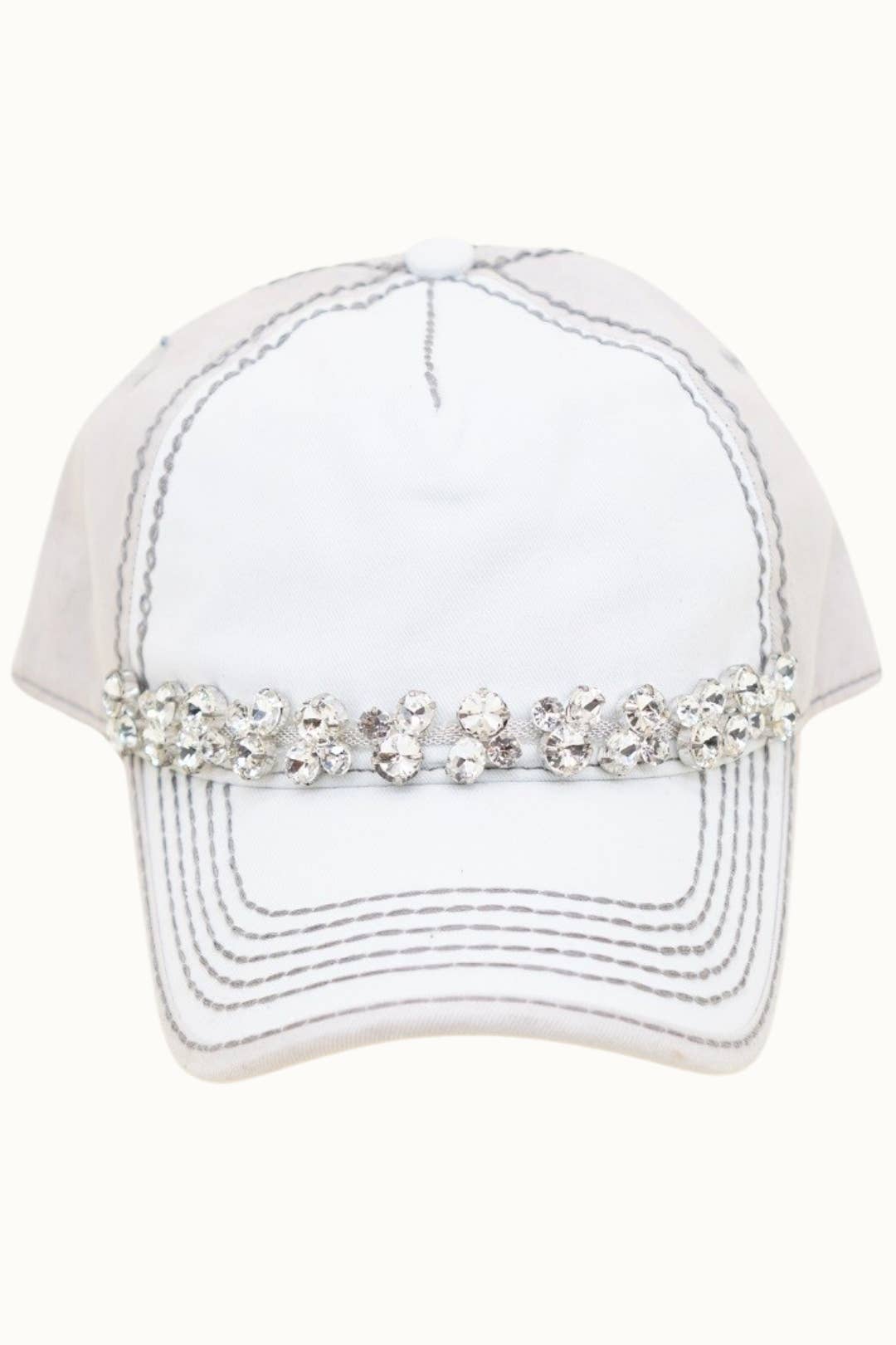 Bejeweled Bling Glitz Two-Toned Cap, Adjustable
