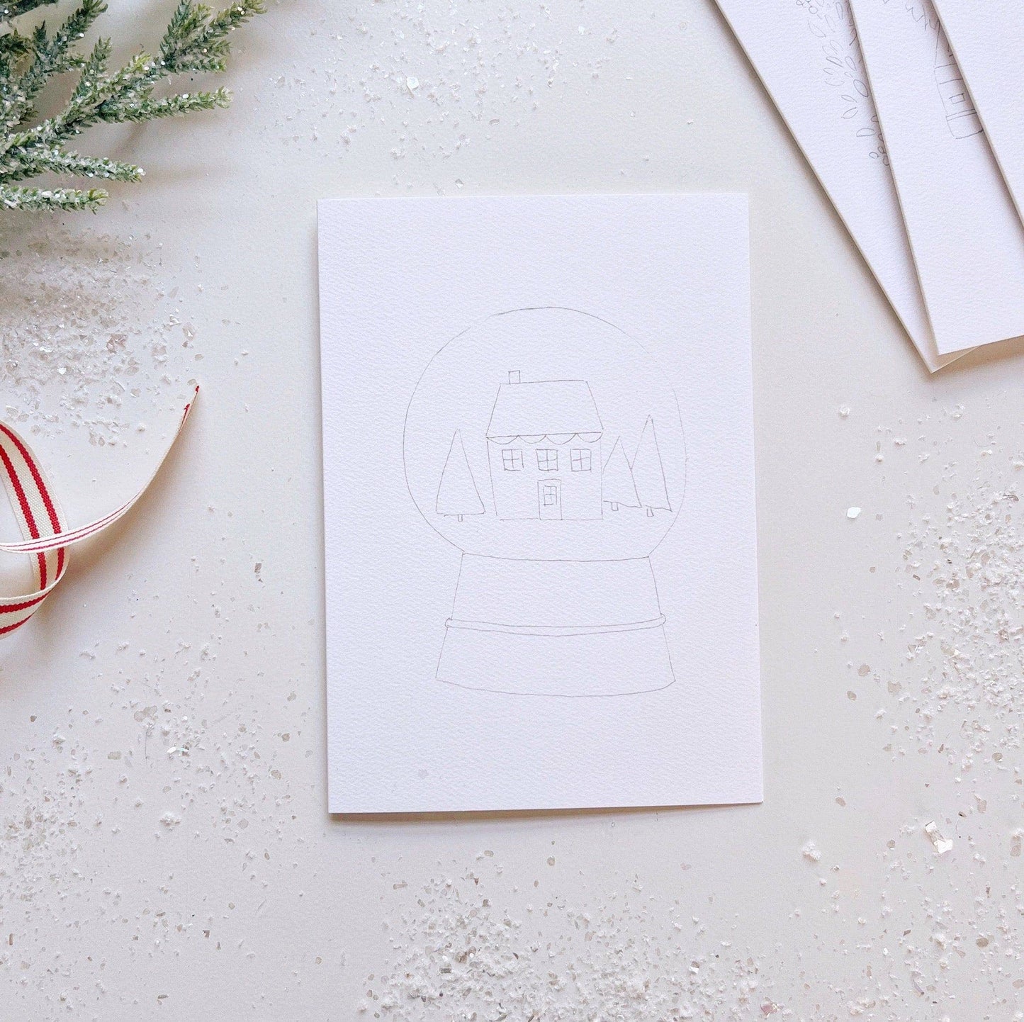 Christmas cheer paintable notecard