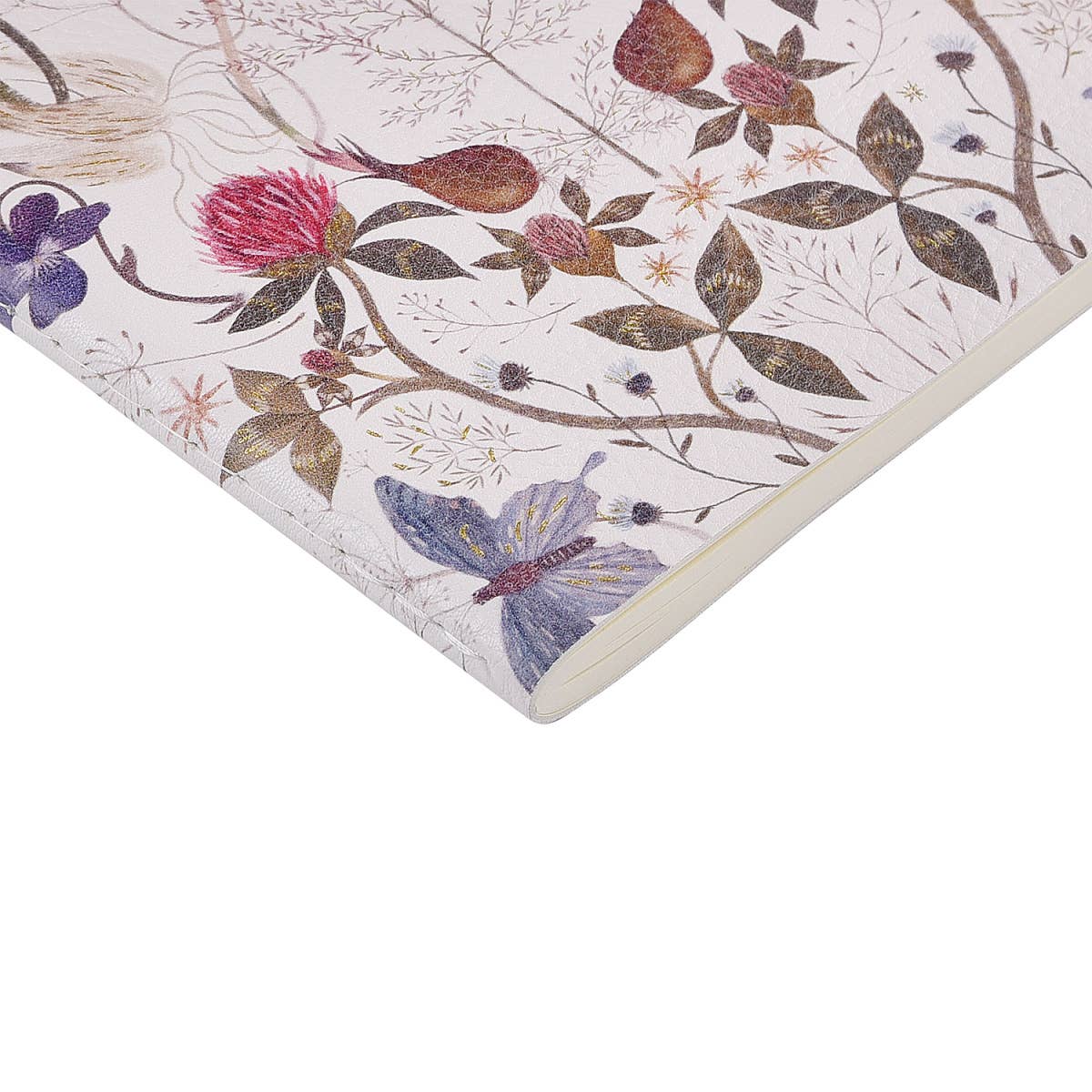 Vegan Leather A5 Notebook - Symmetrical Flora