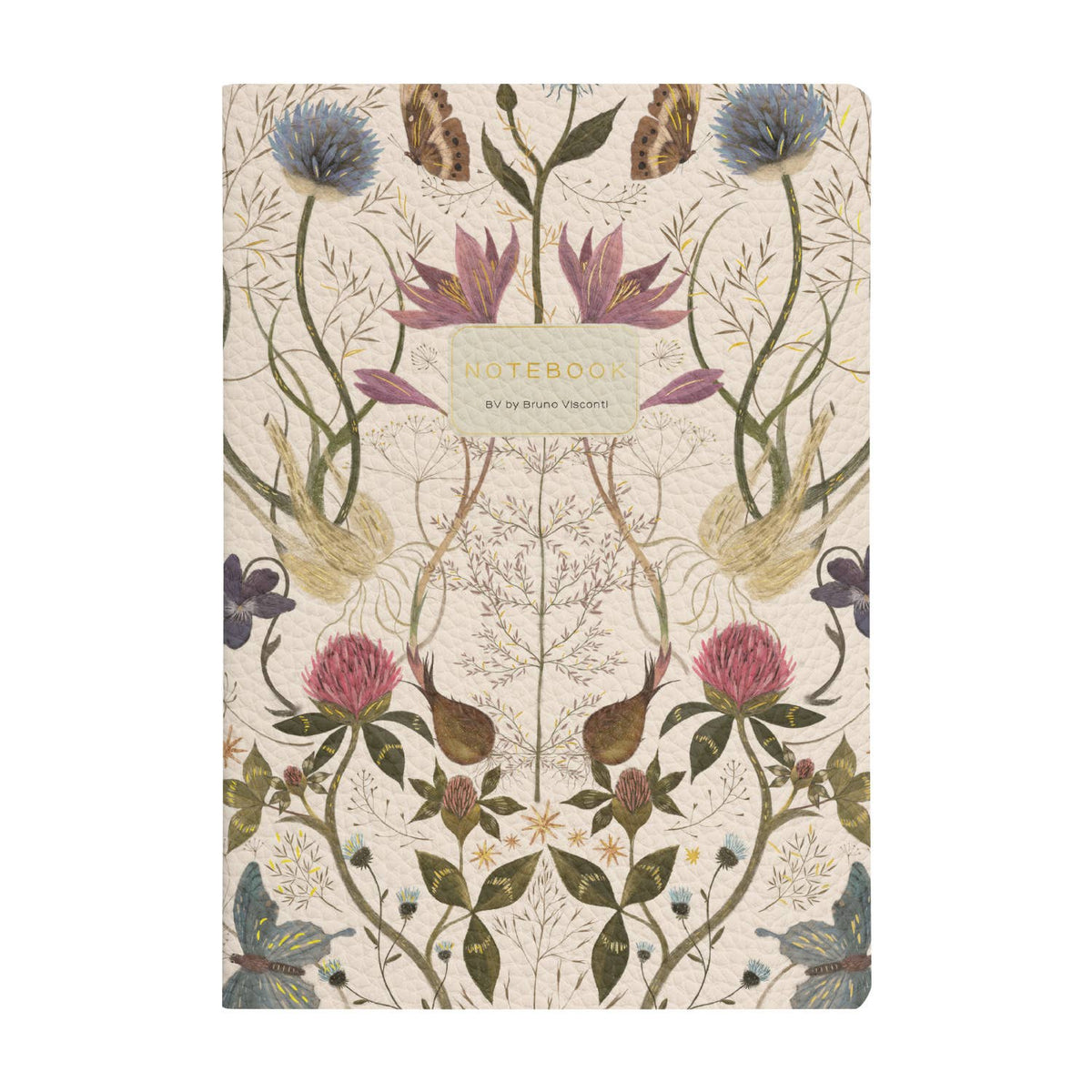 Vegan Leather A5 Notebook - Symmetrical Flora
