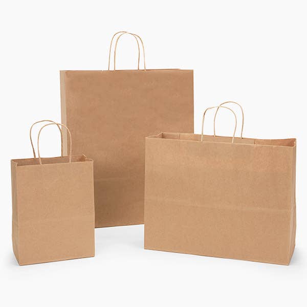 Brown Kraft Paper Retail Shopping Bags
