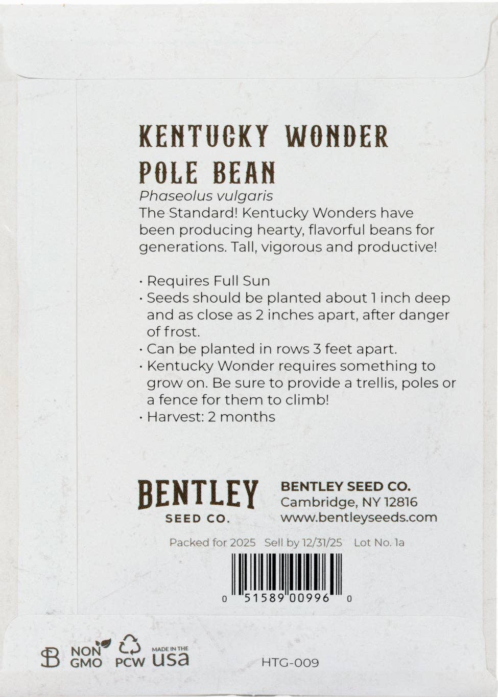 Beans-Kentucky Wonder Pole Bean 1850