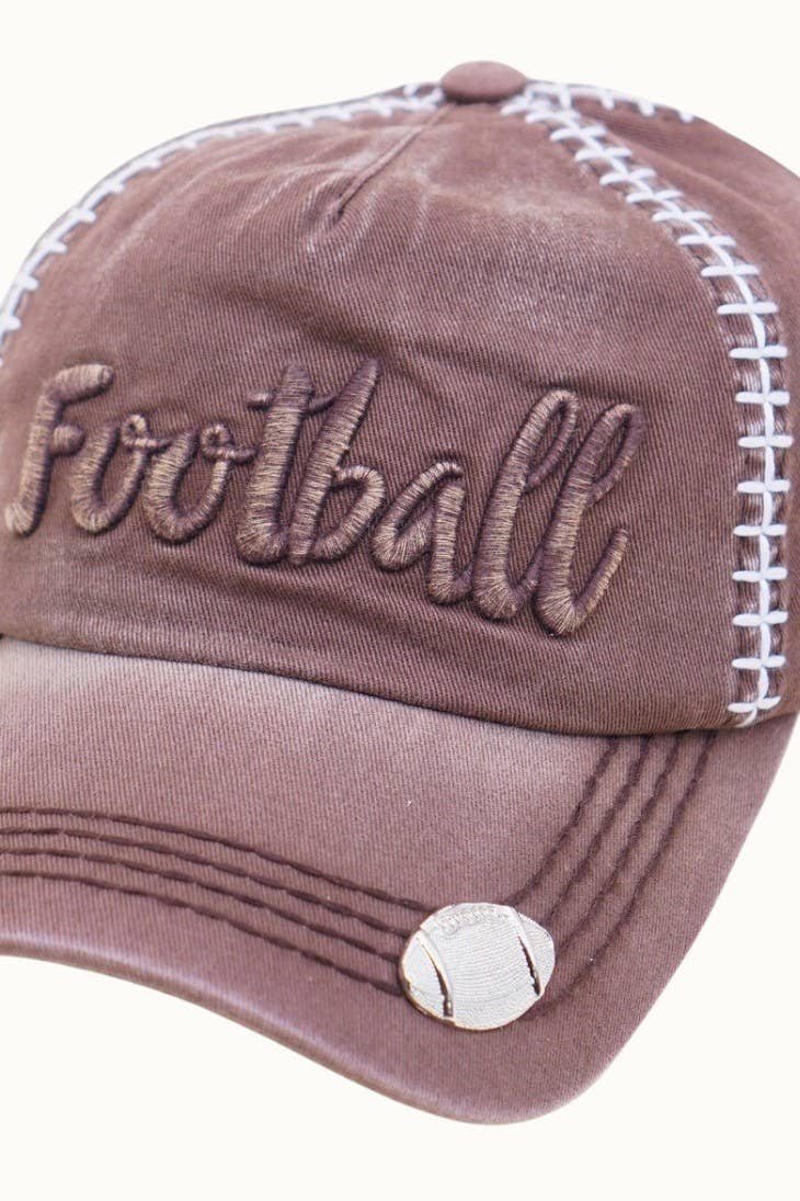 FOOTBALL themed baseball cap, Adjustable