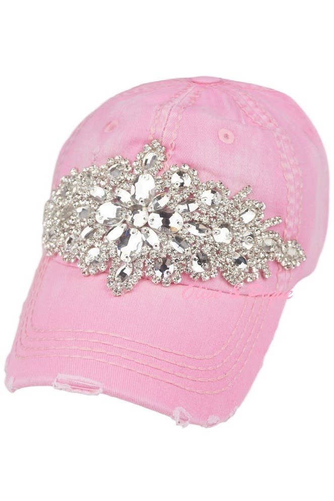 Abstract Bejeweled Bling Glitz Cap, Adjustable