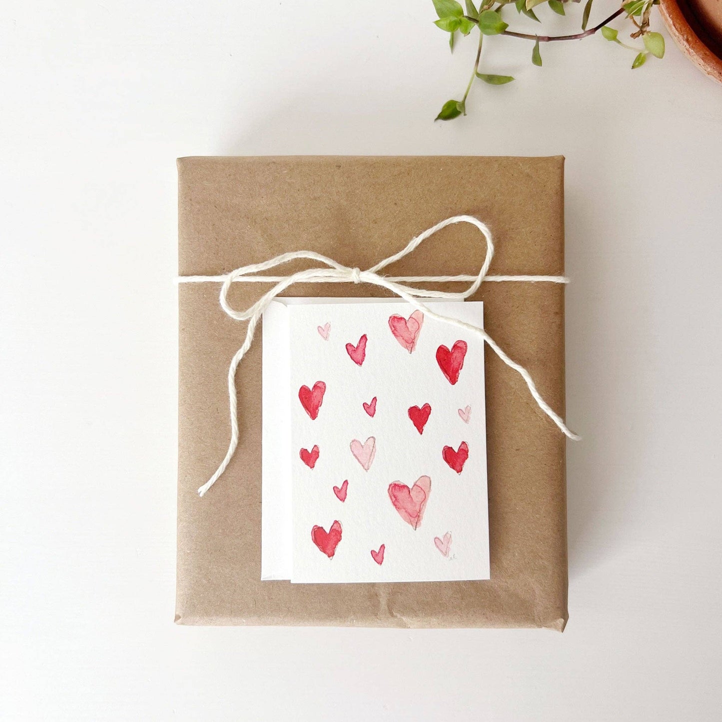 Hearts mini notecard