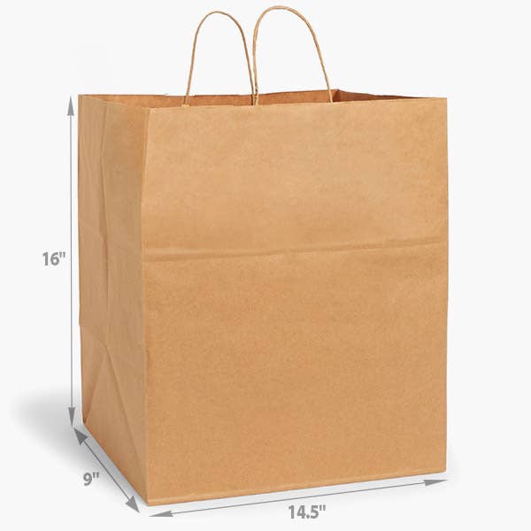 Brown Kraft Paper Retail Shopping Bags
