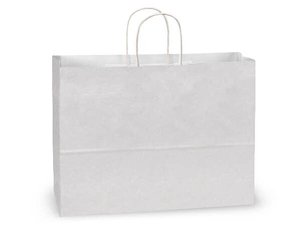 White Kraft Paper Shopping Bags