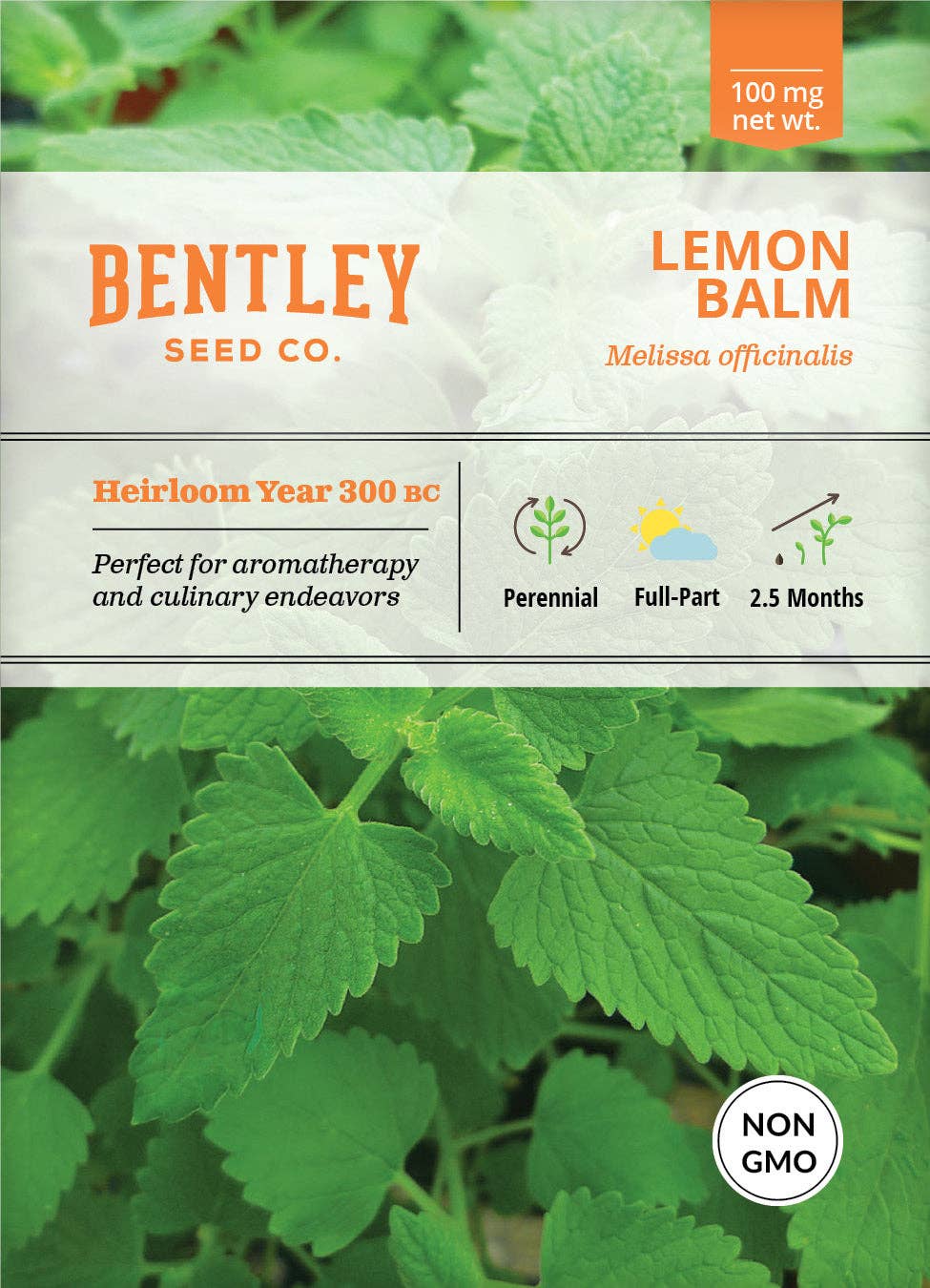 Lemon Balm Seed Packets