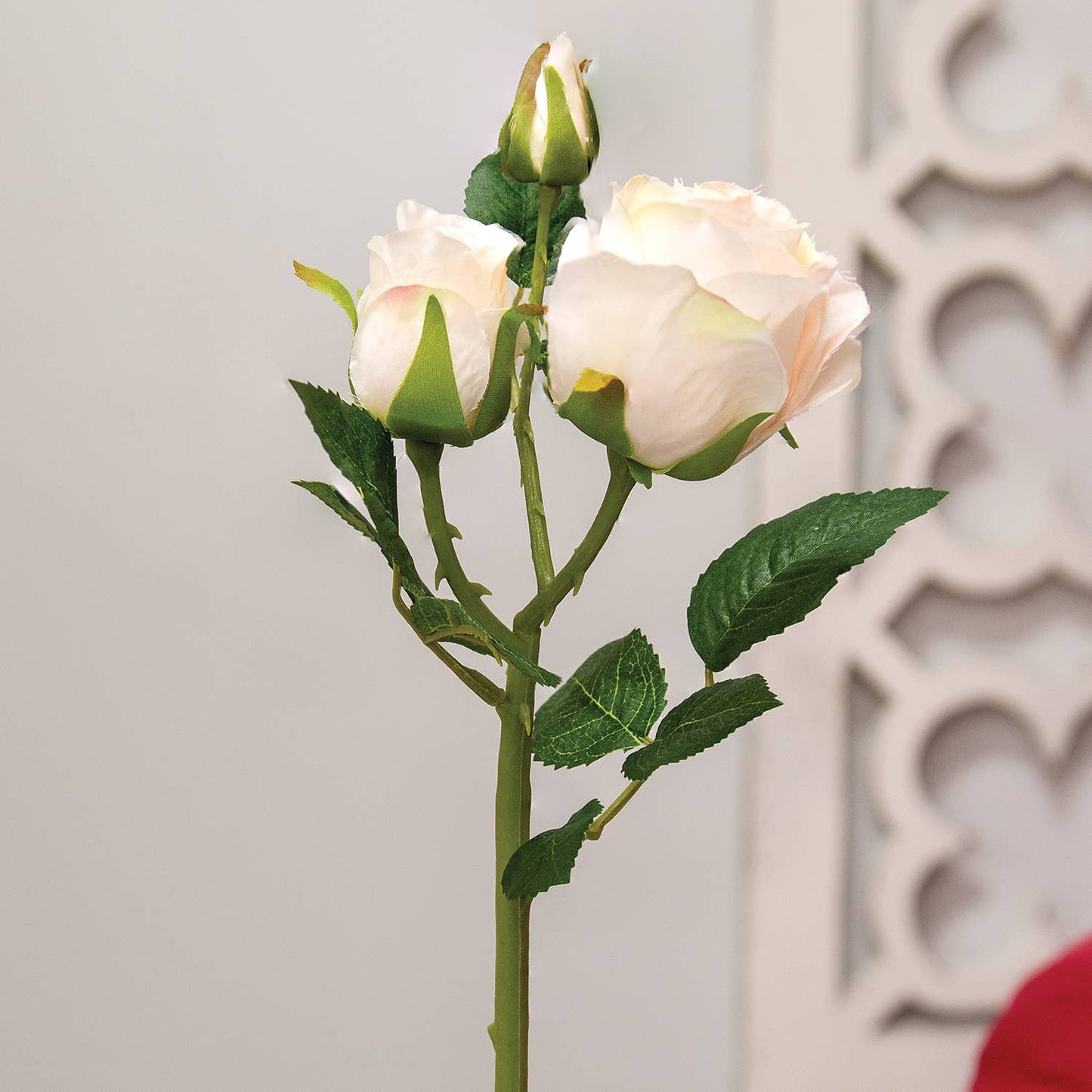 Blooming Blush Roses Pick - 17"