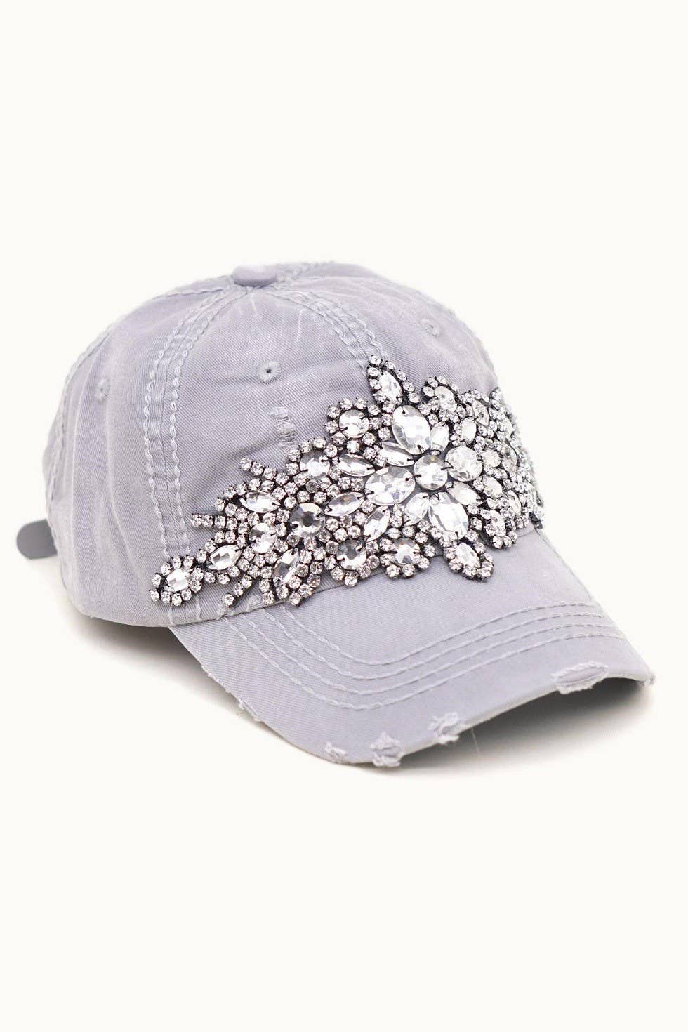 Abstract Bejeweled Bling Glitz Cap, Adjustable