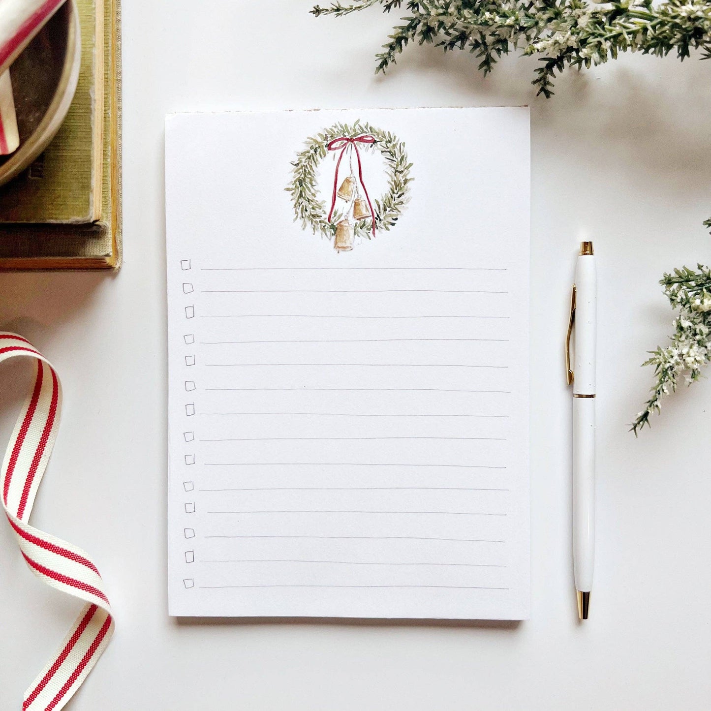 Christmas checklist notepad