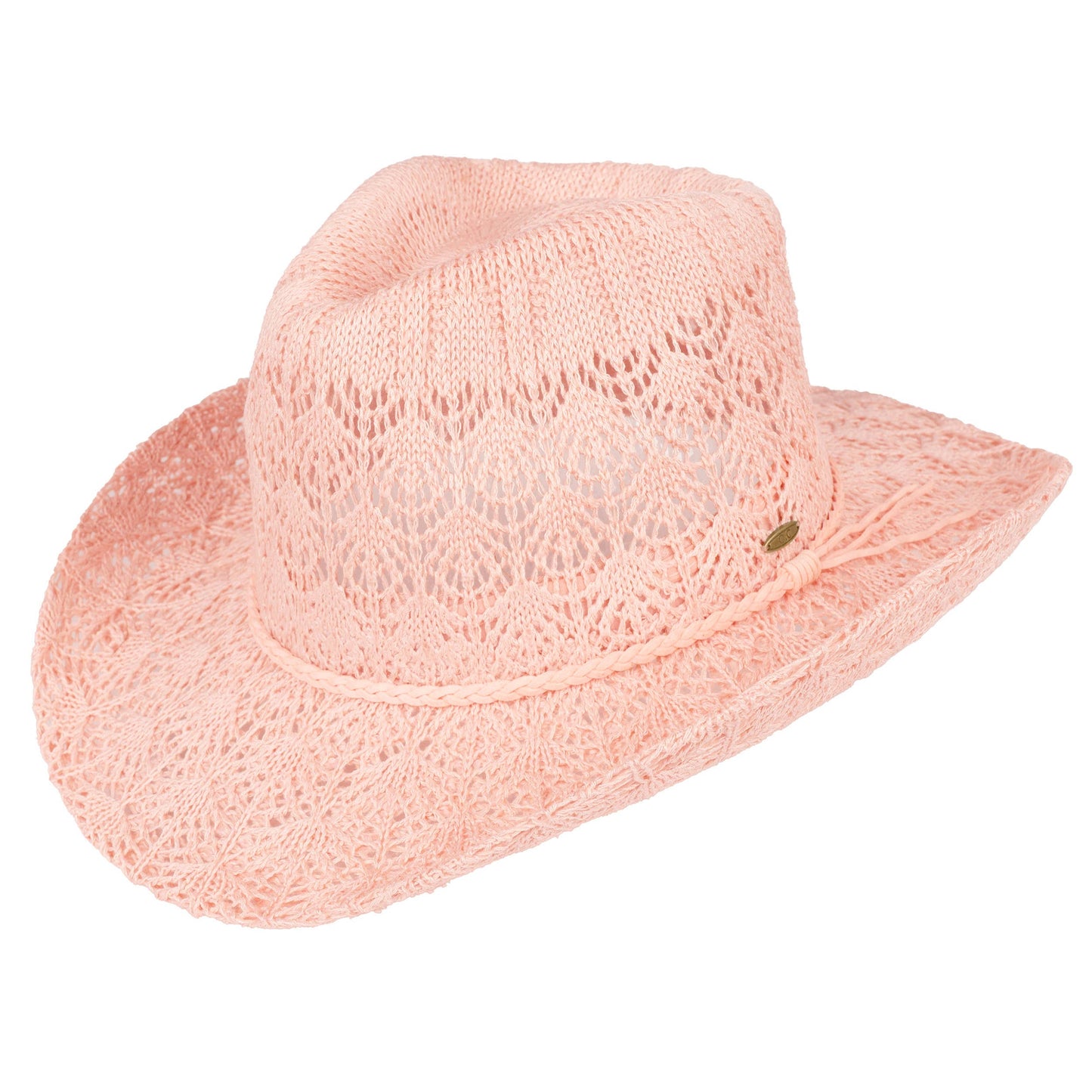 C.C Horseshoe Lace Knitting Cowboy Hat