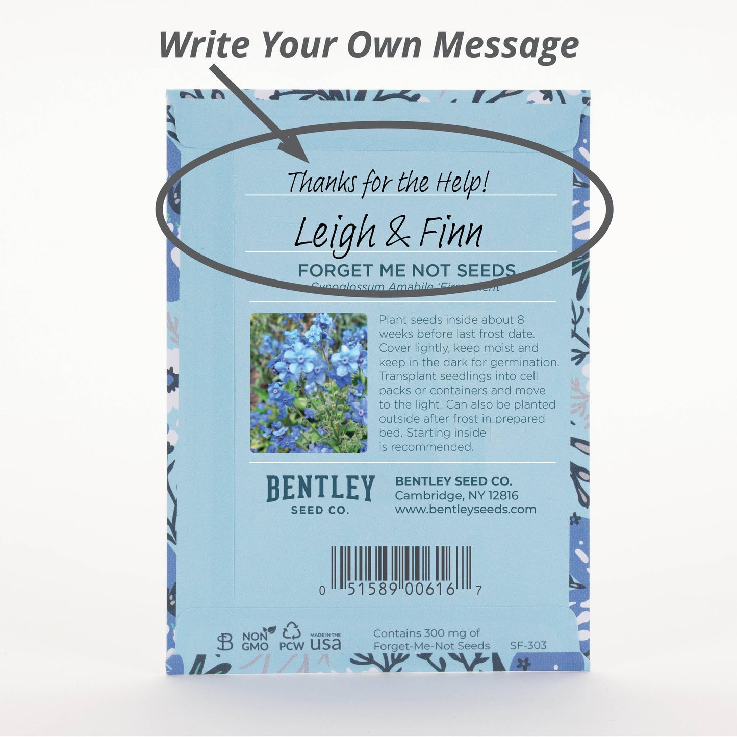 Help Us Grow Forget Me Not - Forget Me Not Seed Packets
