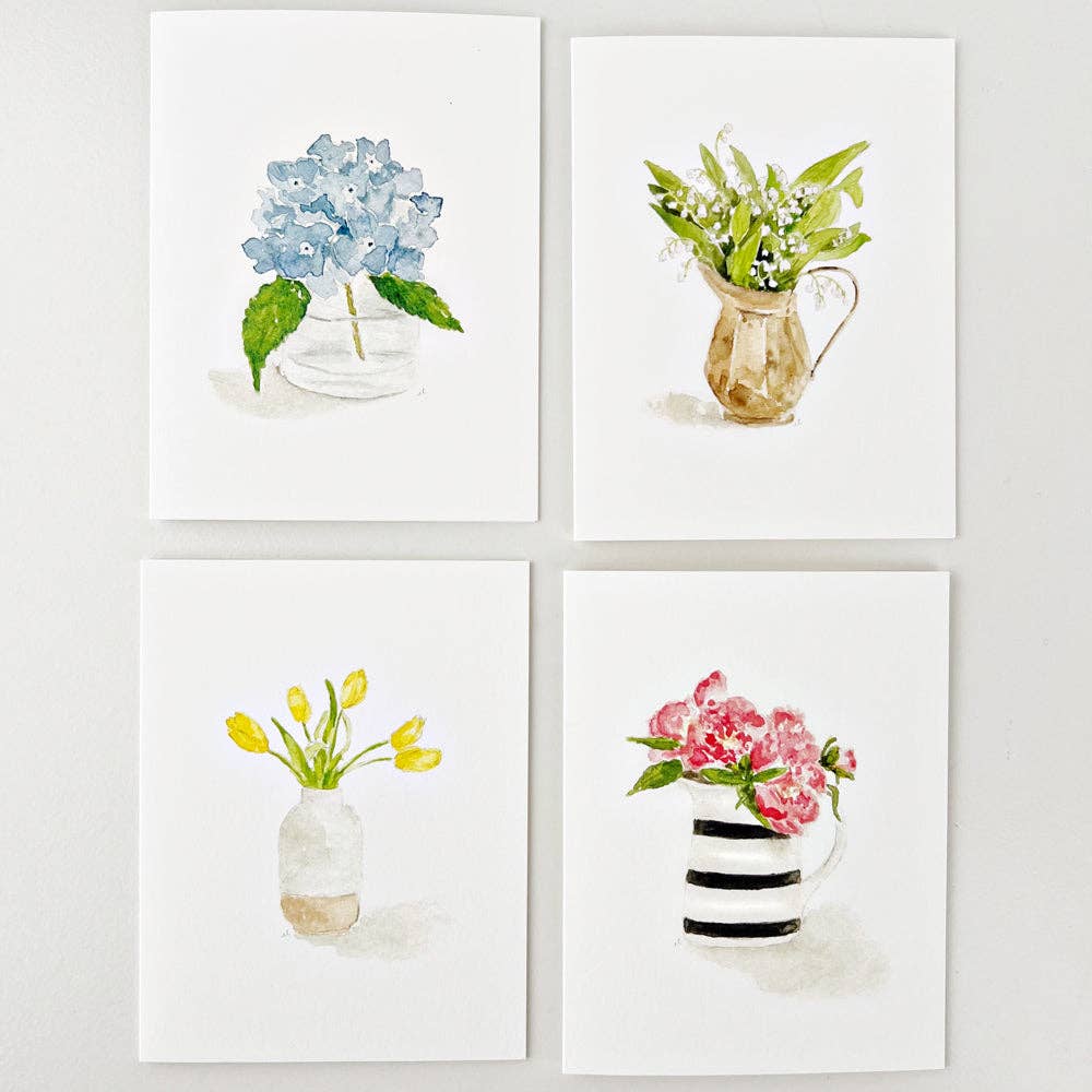 Flower notecards set