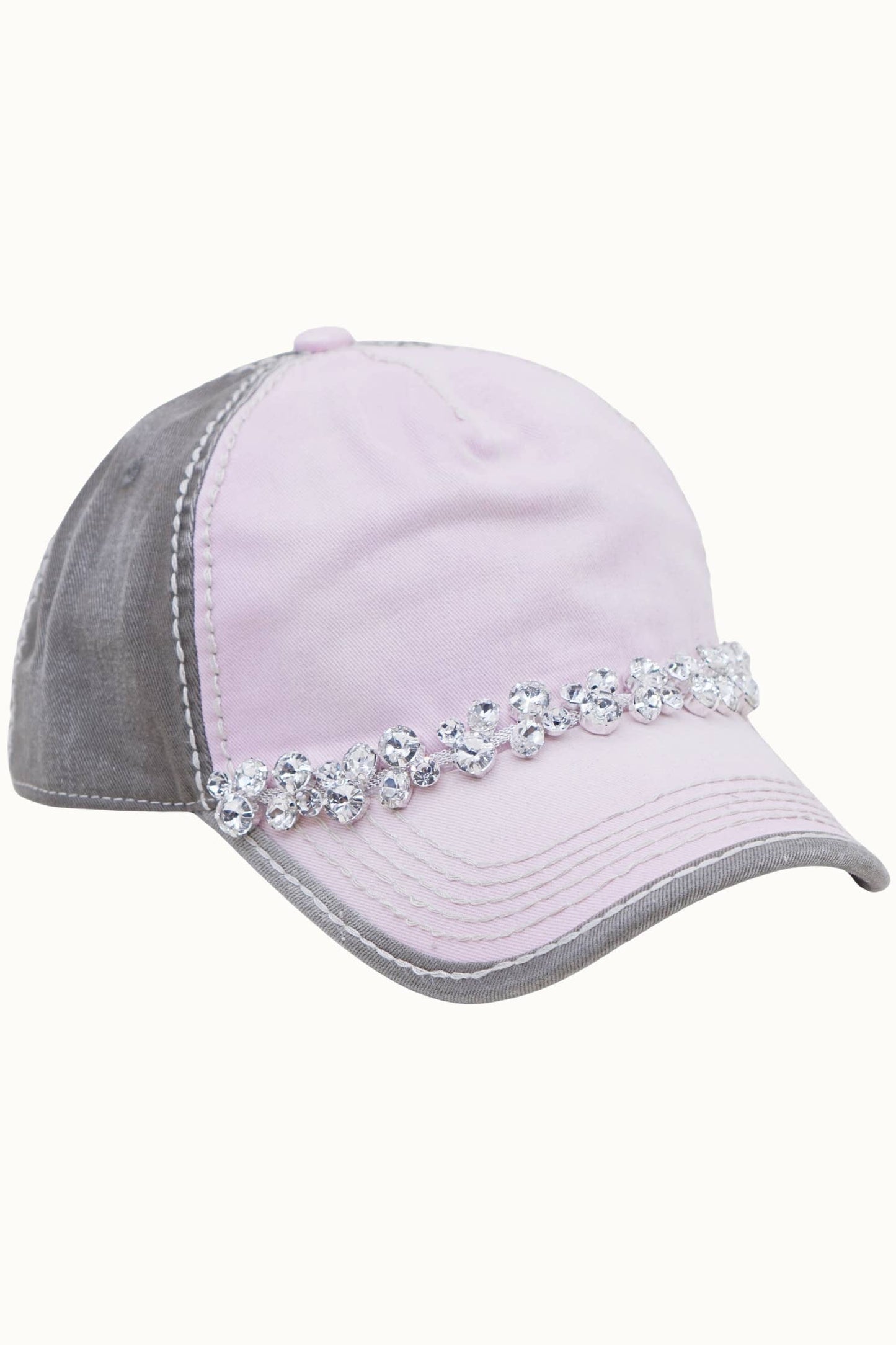 Bejeweled Bling Glitz Two-Toned Cap, Adjustable