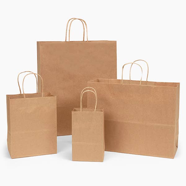 Brown Kraft Paper Retail Shopping Bags