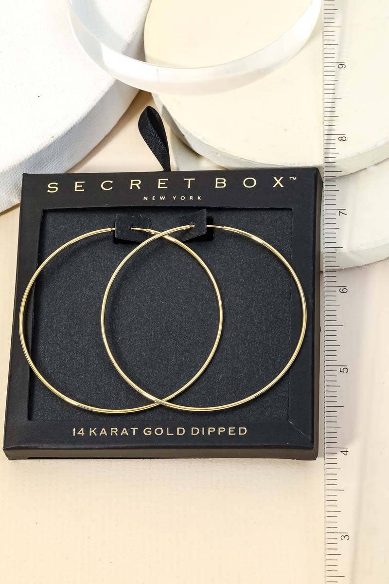 Secret Box Secret Box Skinny 60Mm Hoop Earrings