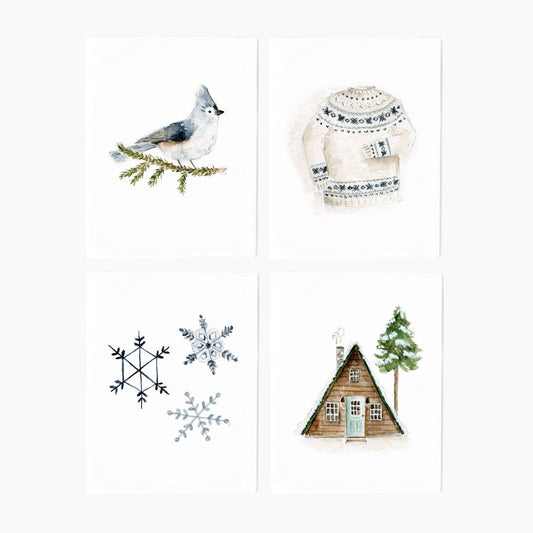 Winter notecard set