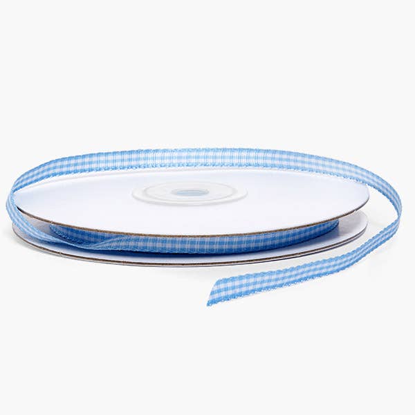 Gingham Print Fabric Ribbon