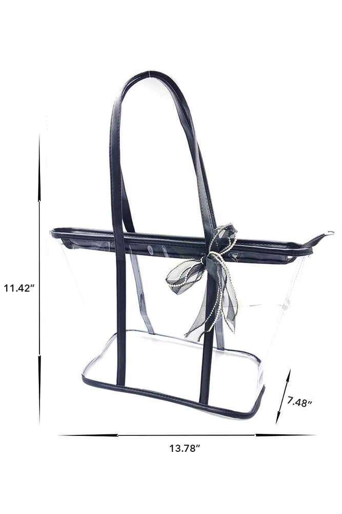 Clear Bow Tote Bag