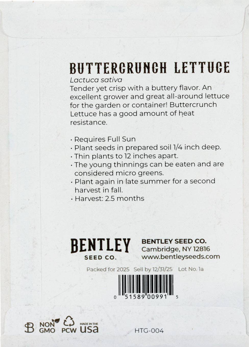 Lettuce-Buttercrunch Bib 1963